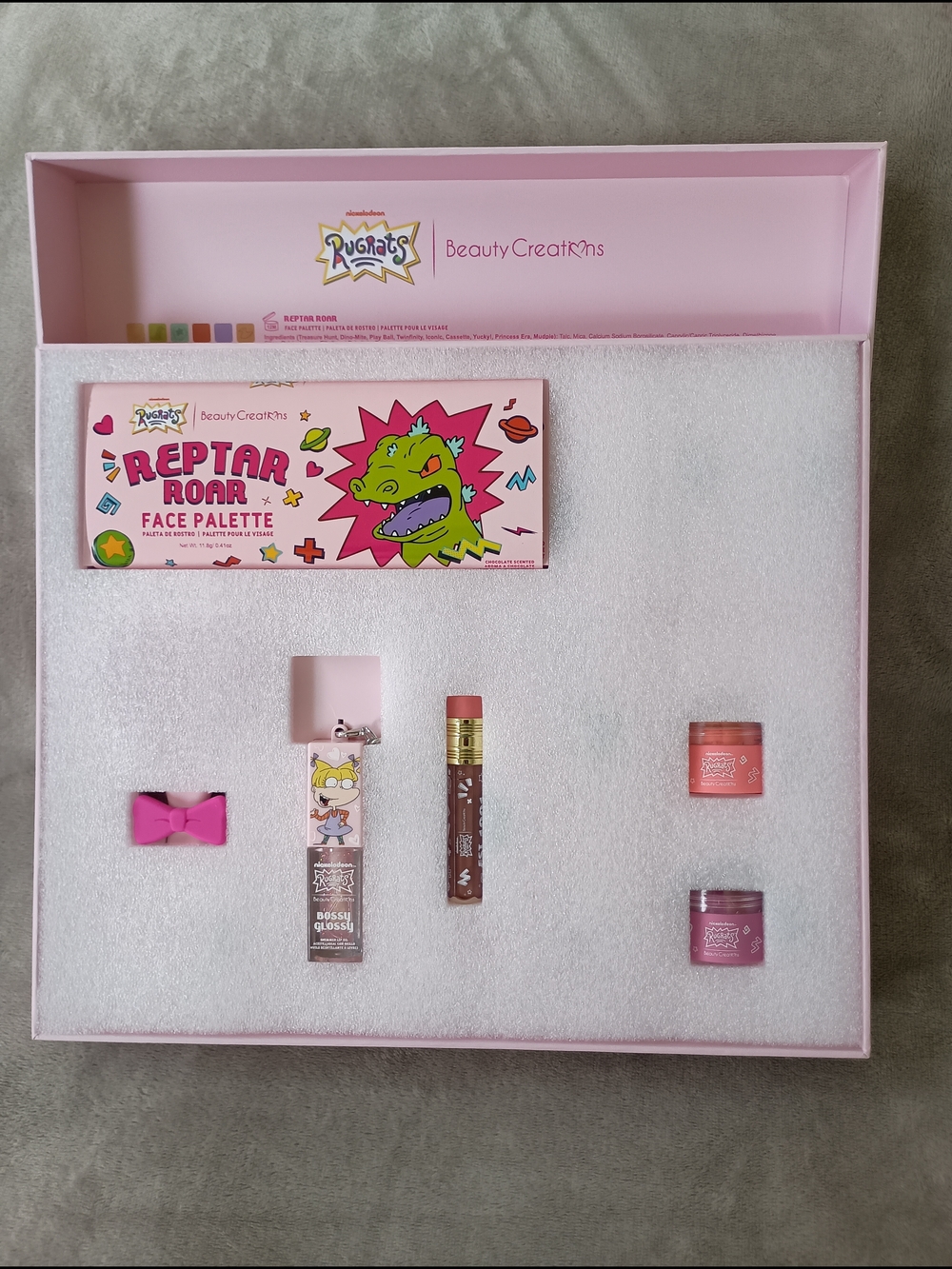 Beauty Creations Reptar Roar Face Palette & Lip Set - Pink & Green